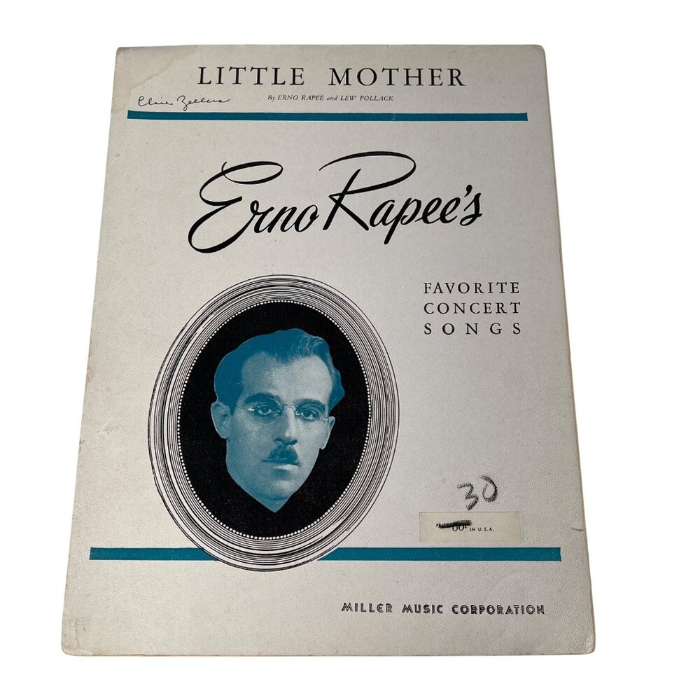 Little Mother Sheet Music Erno Rapee Lew Pollack Miller Music Corporation 1928